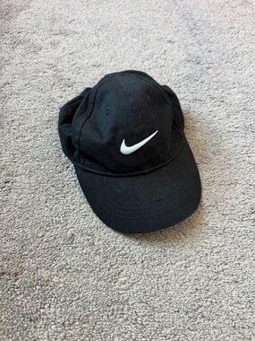 Nike Black Toddler Baseball Cap Adjustable Swoosh Logo Hat